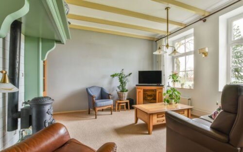 Clean and tidy living room in a Dublin home after a professional clean